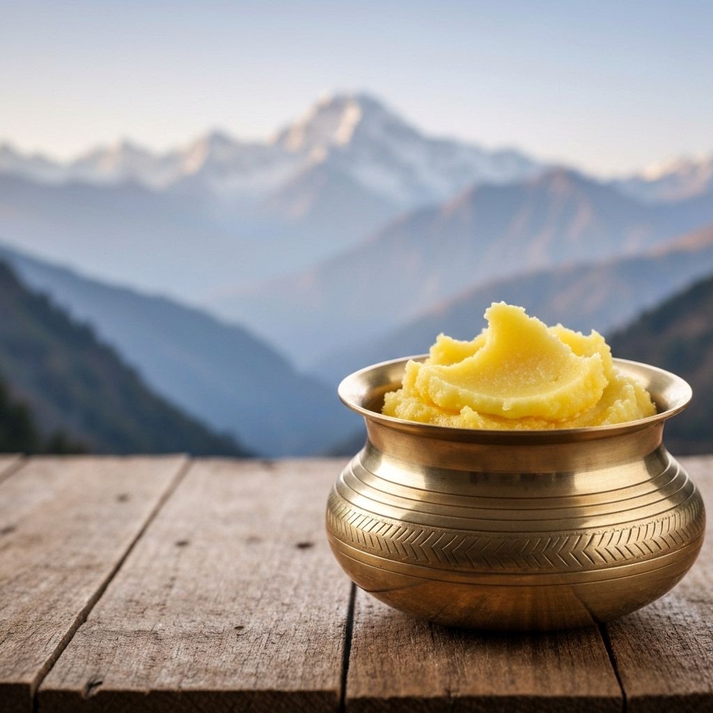 Premium ghee in traditional container