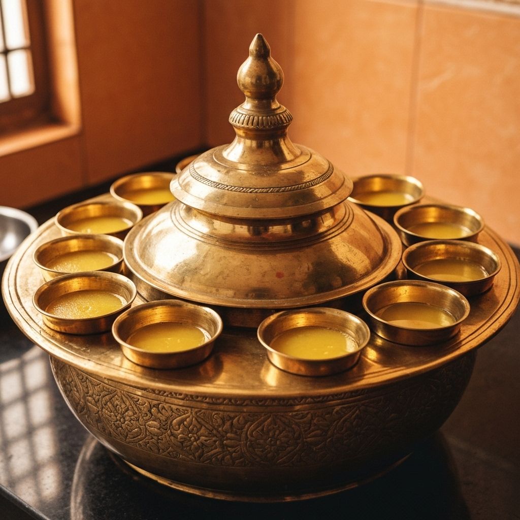 Pure ghee in traditional serving